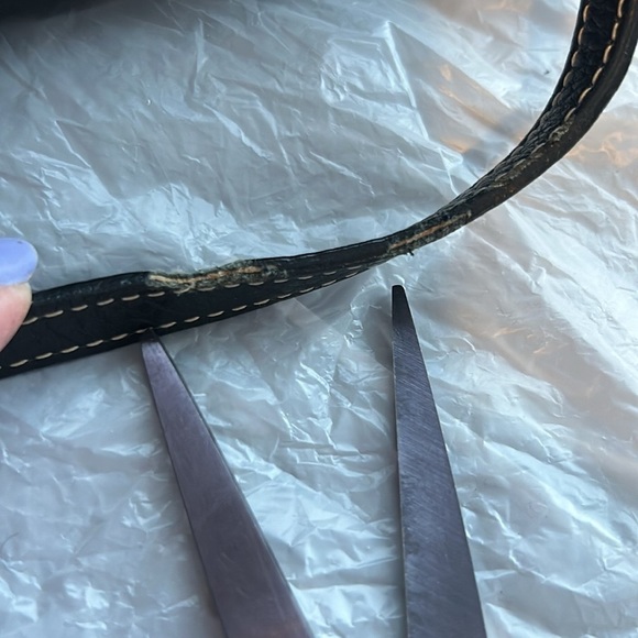 Dooney & Bourke vintage Doctor bag style navy blue all weather leather 2 handle - Picture 13 of 14